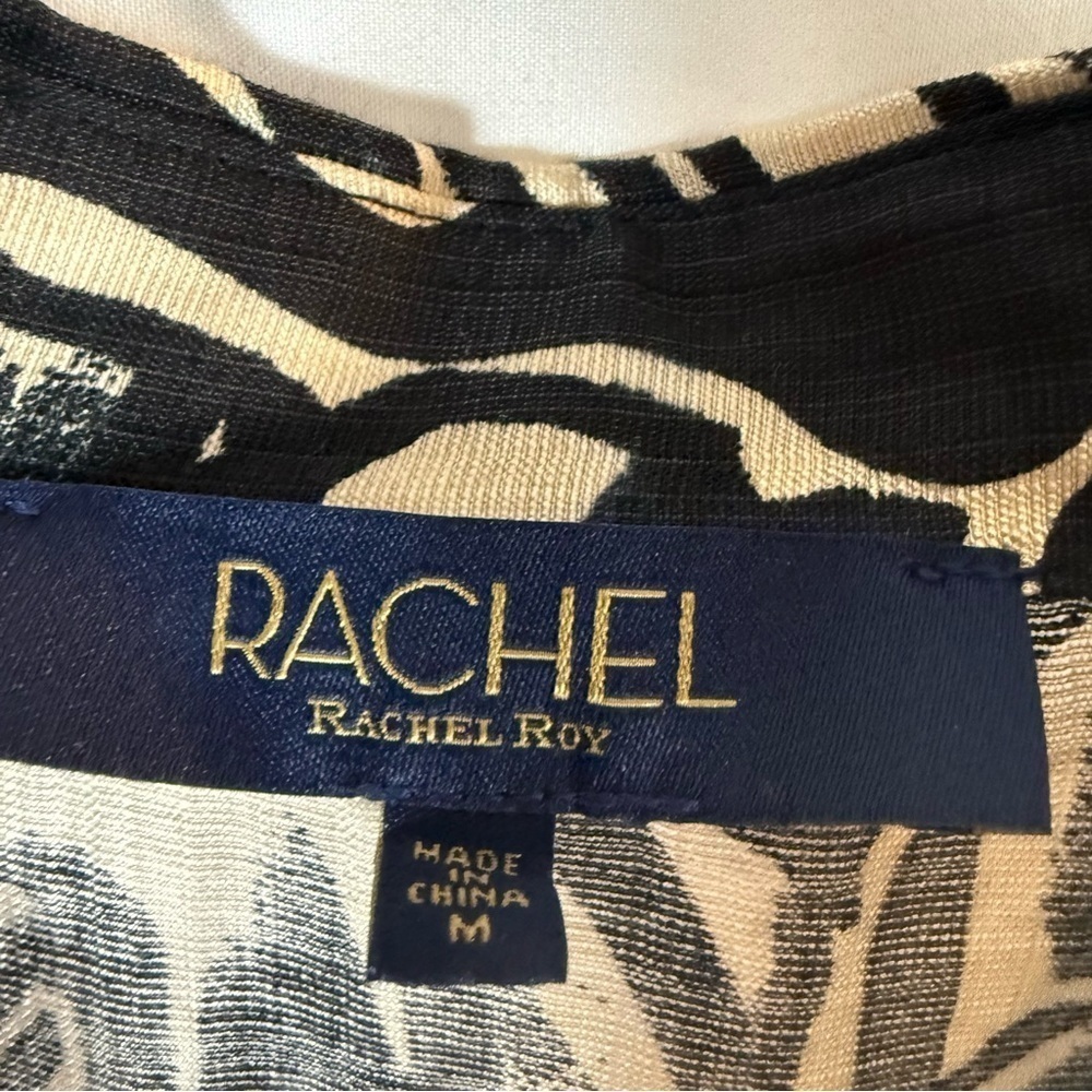 NWT Rachael Ray Black and Cream Floral Blouse - Picture 6 of 10